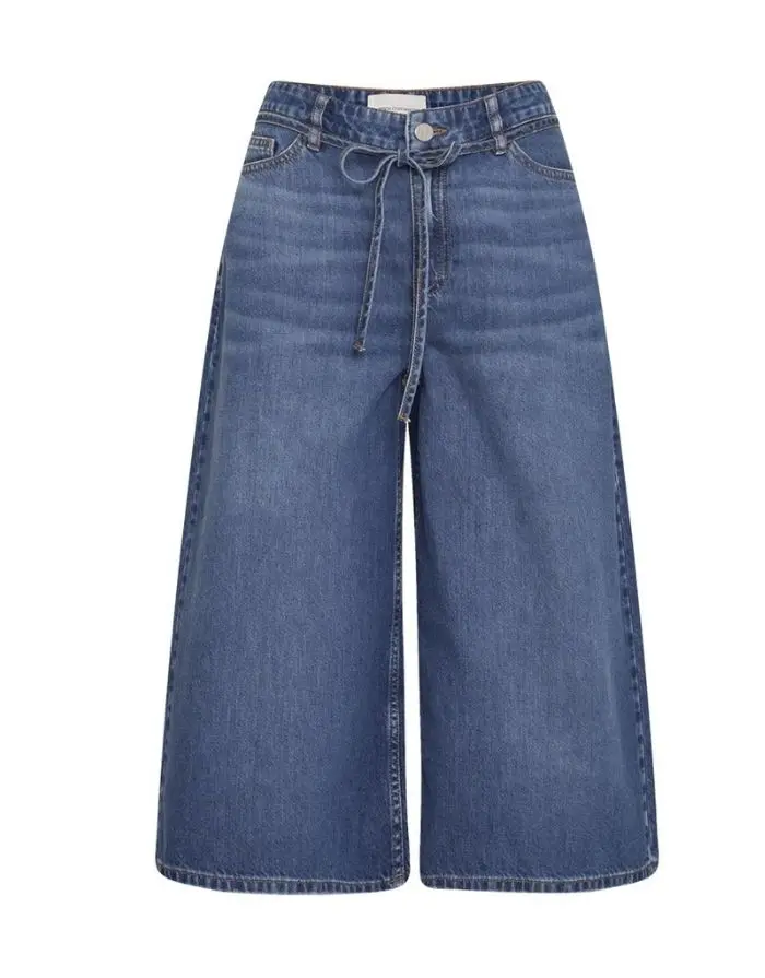 Jeans Culotte Kine Lis I Mid Blue Wash