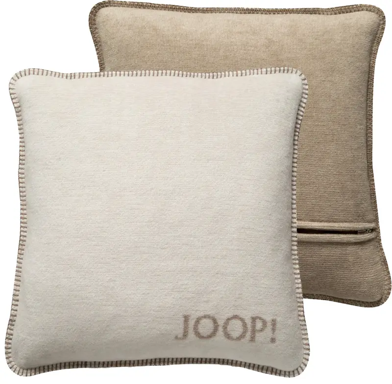 JOOP Kissenhülle Melange-Doubleface natur-sand