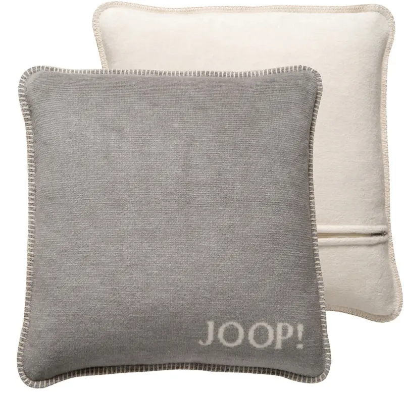 JOOP Kissenhülle Melange-Doubleface silber-natur