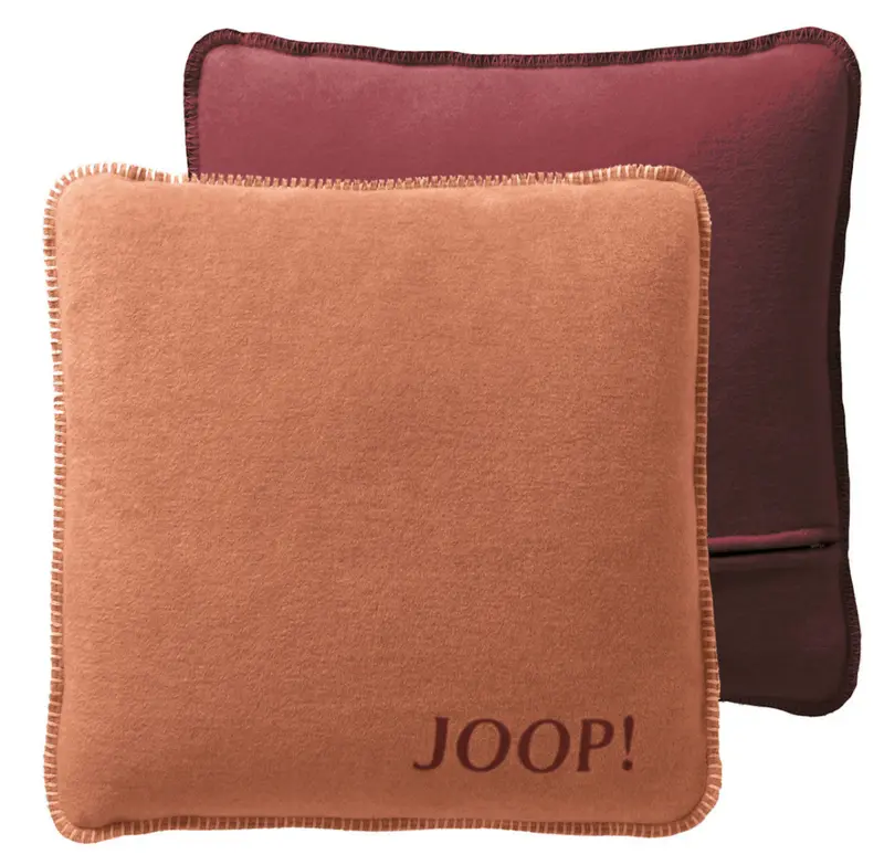 JOOP Kissenhülle Uni Doubleface kupfer-granat