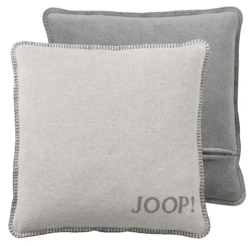JOOP Kissenhülle Uni Doubleface rauch-graphit