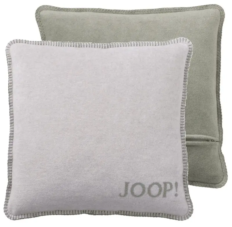 JOOP Kissenhülle Uni Doubleface silber-jade