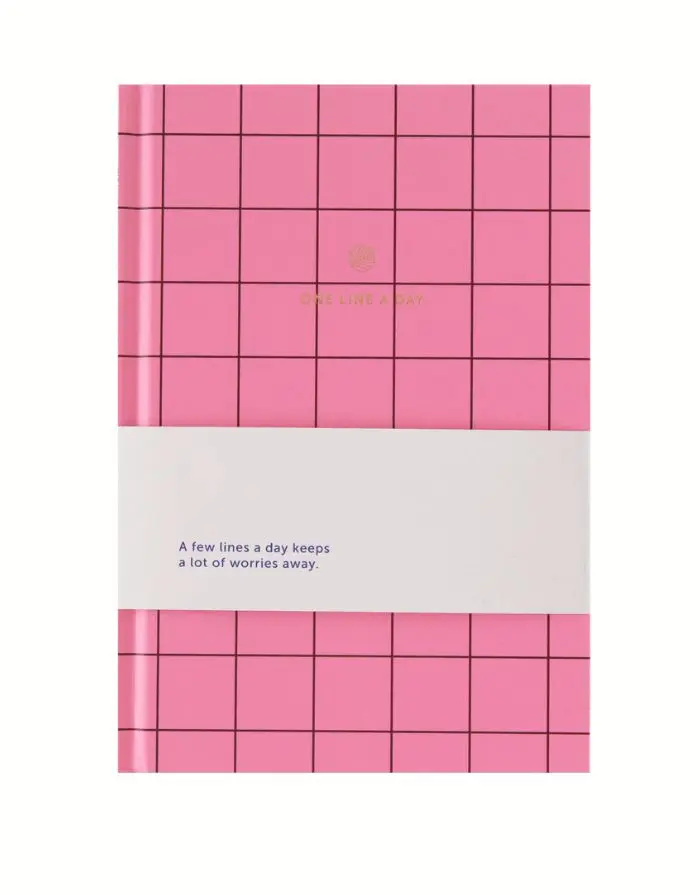 Journal One Line A Day I Pink Checkered