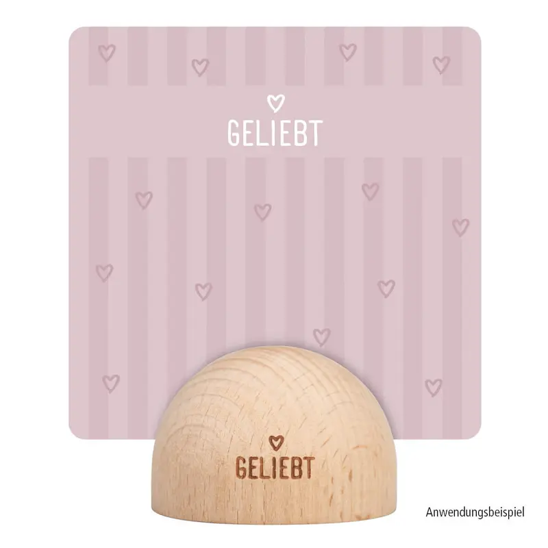Kartenhalter "Geliebt" 6cm