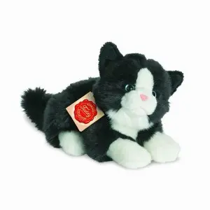 Katze schwarz-weiß 20 cm