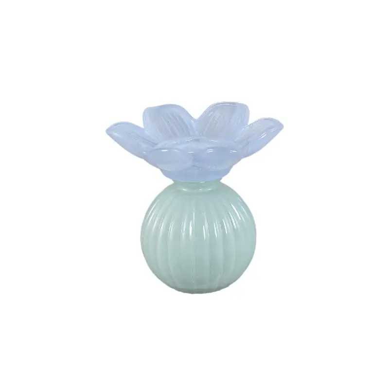 Kerzenhalter – Blumendesign, Bollenform, Glasmaterial, Flieder – Leila | PTMD