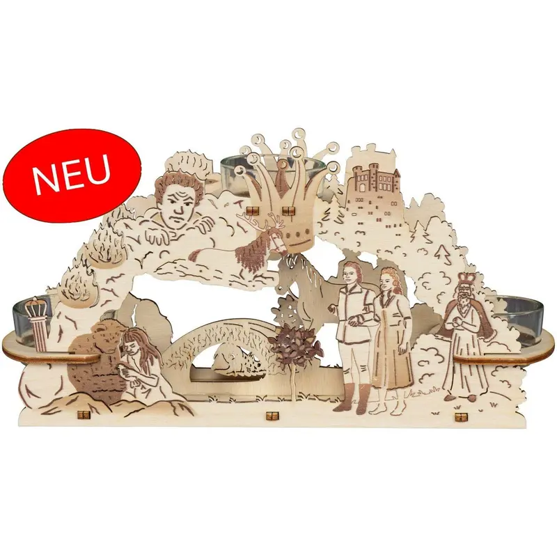 Kerzenhalter "Das singende, klingende Bäumchen®" für 3 Teelichte, farbig abgesetzt, 24 cm