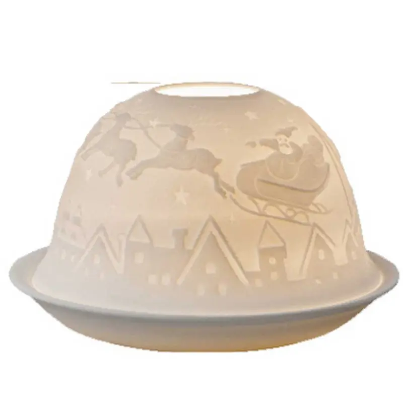 Kerzenhalter Dome Light "Schlittenfahrt" für 1 Teelicht, 8 cm