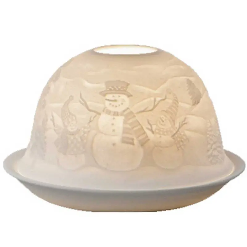Kerzenhalter Dome Light "Schneemann" für 1 Teelicht, 8 cm