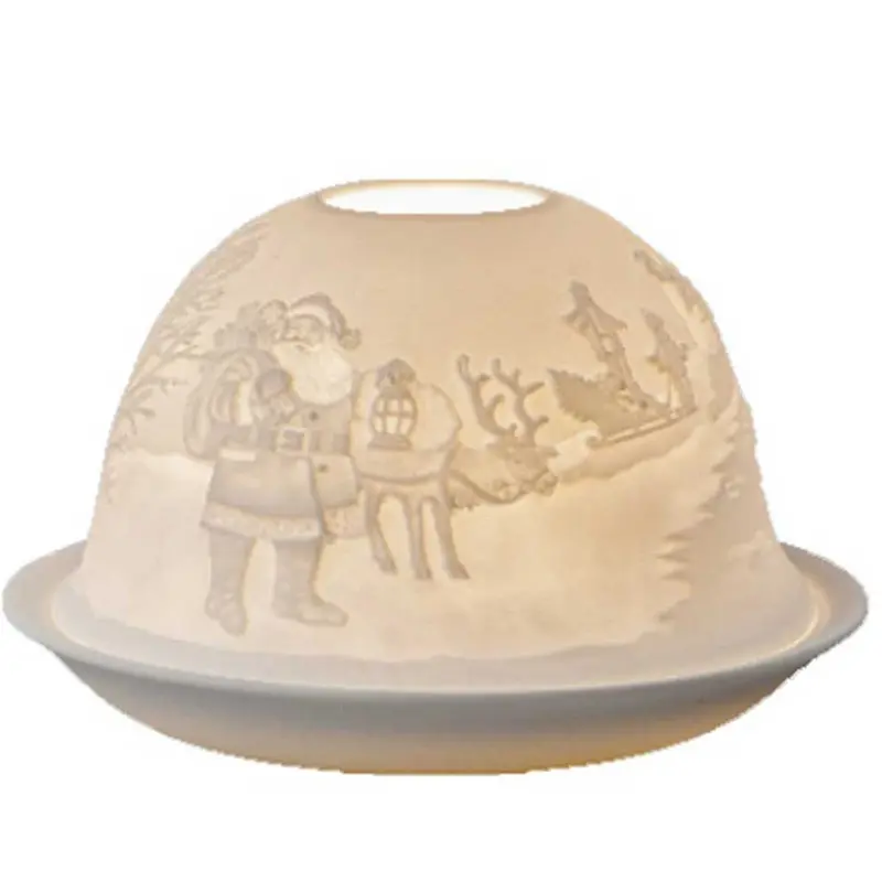 Kerzenhalter Dome Light "Weihnachtsmann" für 1 Teelicht, 8 cm