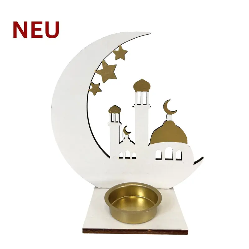 Kerzenhalter für 1 Teelicht "Zauber des Orient", weiß/gold, 16 cm