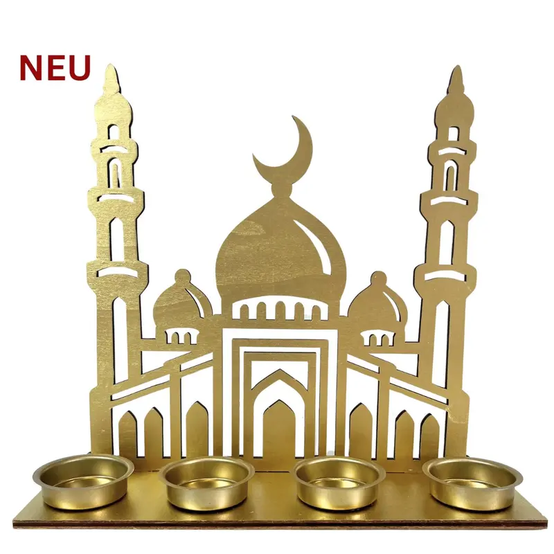 Kerzenhalter für 4 Teelichte "Zauber des Orient", gold, 25 cm