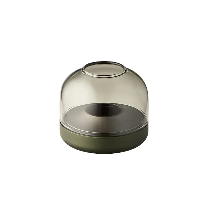 Kerzenhalter - Glas Aluminium LED-kompatibel, Grün – Glow 08 | Kooduu