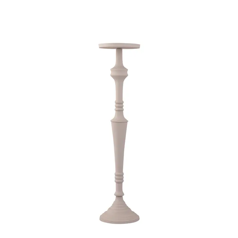 Kerzenhalter – Modernes Design, Runde Form, Aluminium Material, Beige, S – Helen | PTMD