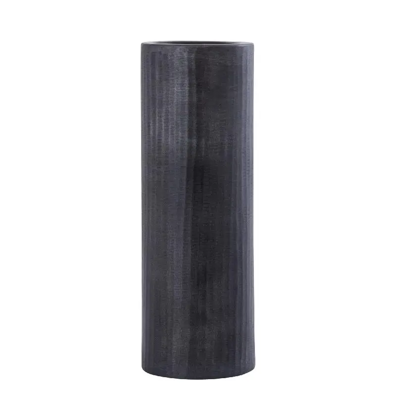 Kerzenständer – Geripptes Design, Zylindrische Form, Aluminium Material, Grau, L – Jowad | PTMD