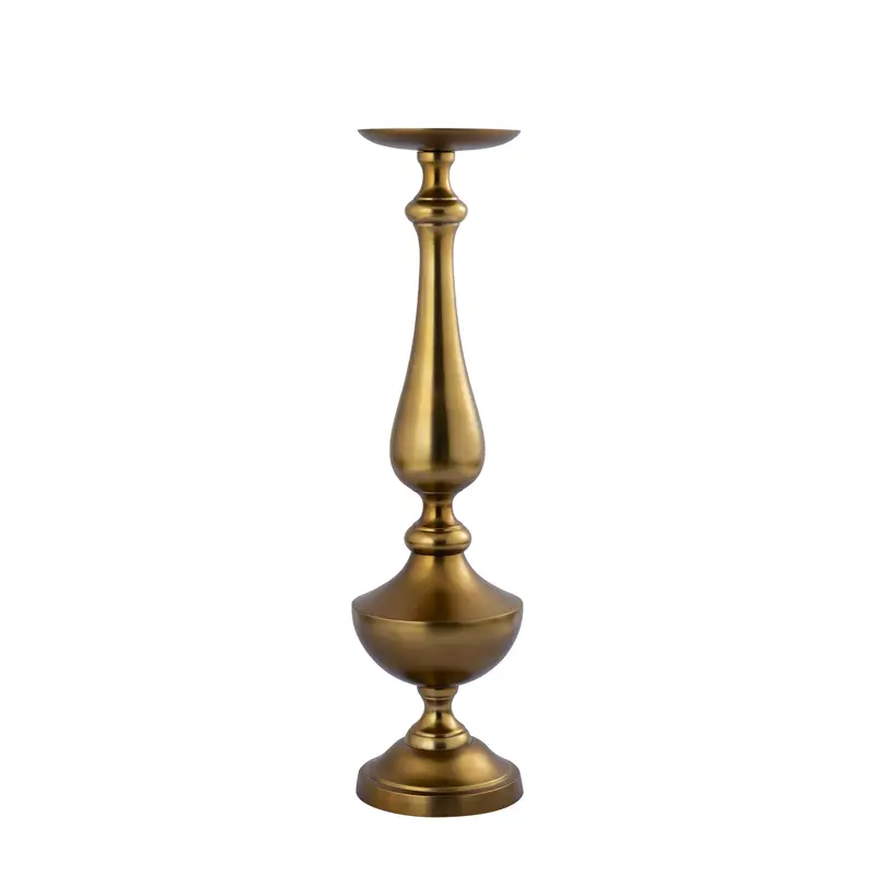 Kerzenständer – Gold Aluminium, Schlanke Form, Metalloptik, M - Centy | PTMD