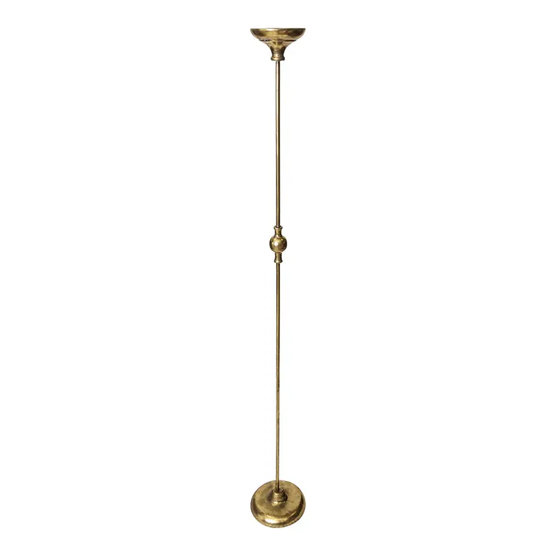 Kerzenständer – Goldenes Metall, Kugelakzent, Schlanke Silhouette, L - Ashley | PTMD