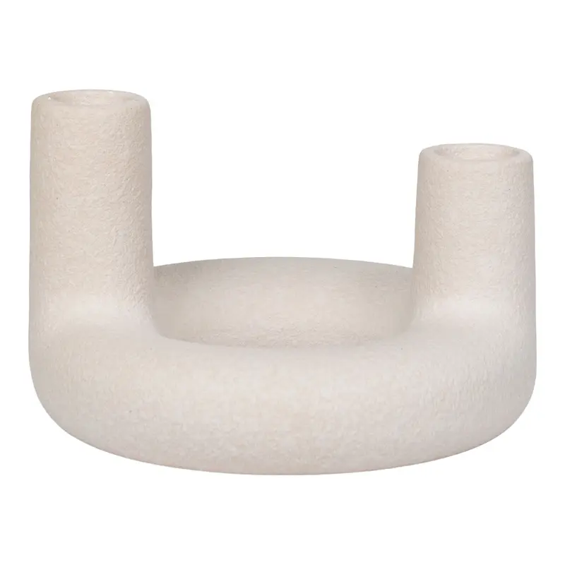 Kerzenständer – Keramik Material, Beige Oberfläche, Minimalistisches Design | House Nordic