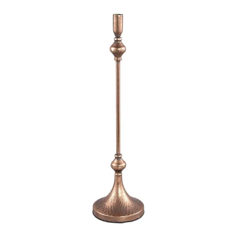 Kerzenständer – Kupfernes Eisen, Schlanke Form, Gedrehte Details - Werix | PTMD
