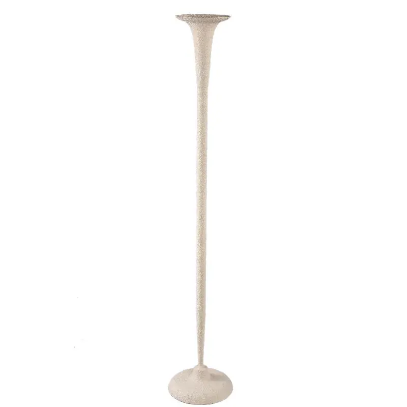 Kerzenständer – Raues Design, Runde Form, Eisen Material, Creme, L – Krish | PTMD