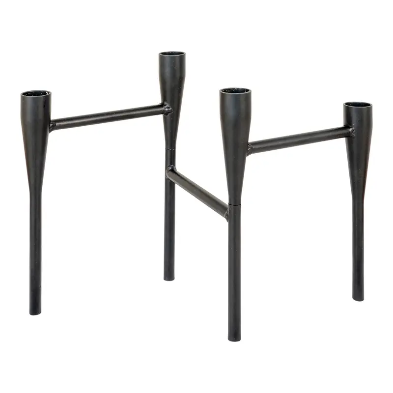 Kerzenständer – Schwarzer Stahl, vier Kerzenplätze, 21 cm hoch - Candle Holder | House Nordic
