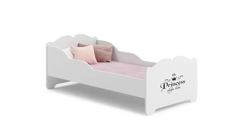 Kinderbett ANNA 140 x 70 cm Prinzessin mit Matratze