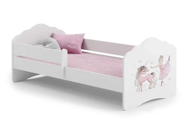 Kinderbett Fala 140 x 70 cm Mädchen mit Einhorn
