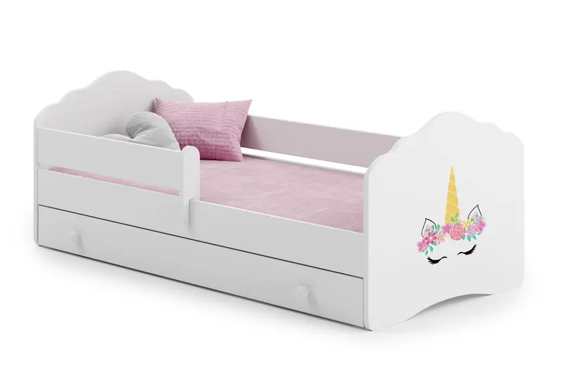 Kinderbett Fala 160 x 80 cm Einhornhorn mit Schublade