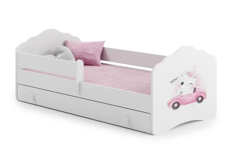 Kinderbett Fala 160 x 80 cm Katze mit Schublade