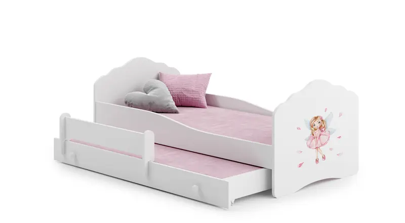 Kinderbett Fala 160 x 80 cm Mädchen mit Flügeln