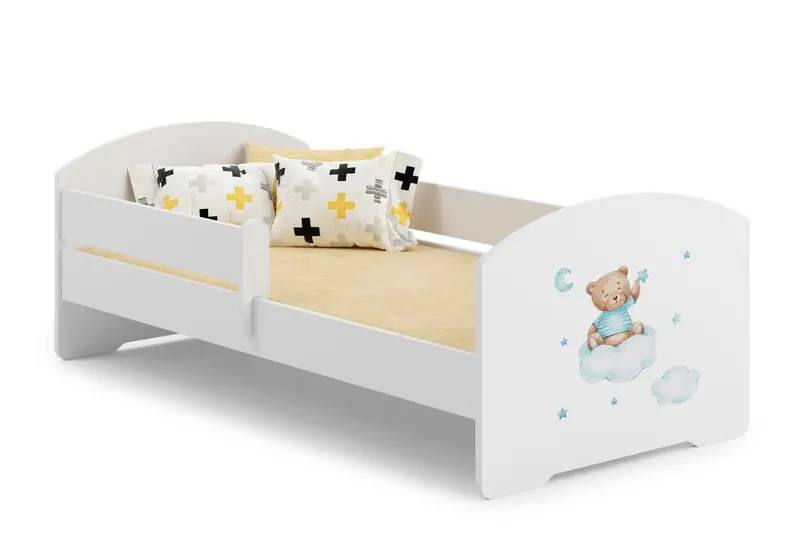 Kinderbett Luk 160 x 80 cm Blauer Bär