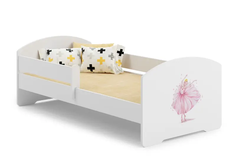 Kinderbett Luk 160 x 80 cm Prinzessin mit Krone