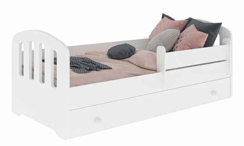 Kinderbett weiß mit Schublade
