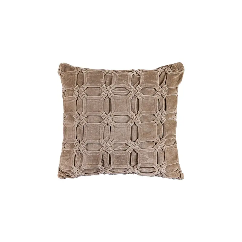 Kissen in quadratischer Form aus strukturiertem Stoff mit weicher Füllung in Beige M – Nasim | PTMD