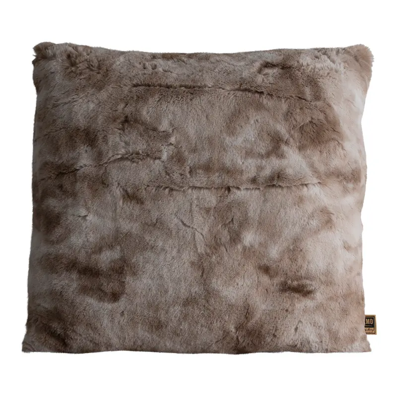 Kissen – Kunstfell, Flauschige Haptik, Quadratische Form, Beige, L – Linde | PTMD