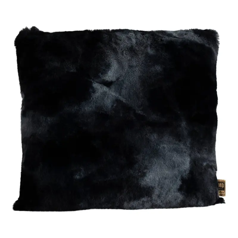 Kissen – Kunstfell, Flauschige Haptik, Quadratische Form, Schwarz, S – Linde | PTMD