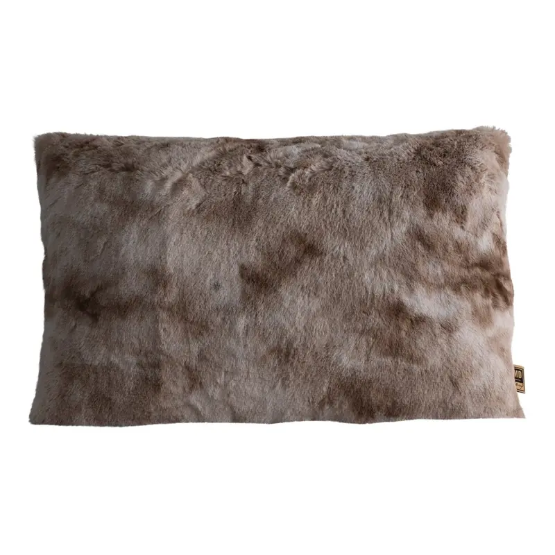 Kissen – Kunstfell, Flauschige Haptik, Rechteckige Form, Beige, M – Linde | PTMD