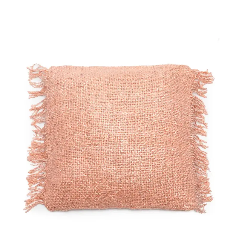 Kissenbezug – Baumwolle Material, Boho Stil, Rosa Ton, 40x40 cm - Oh My Gee | Bazar Bizar Antwerp