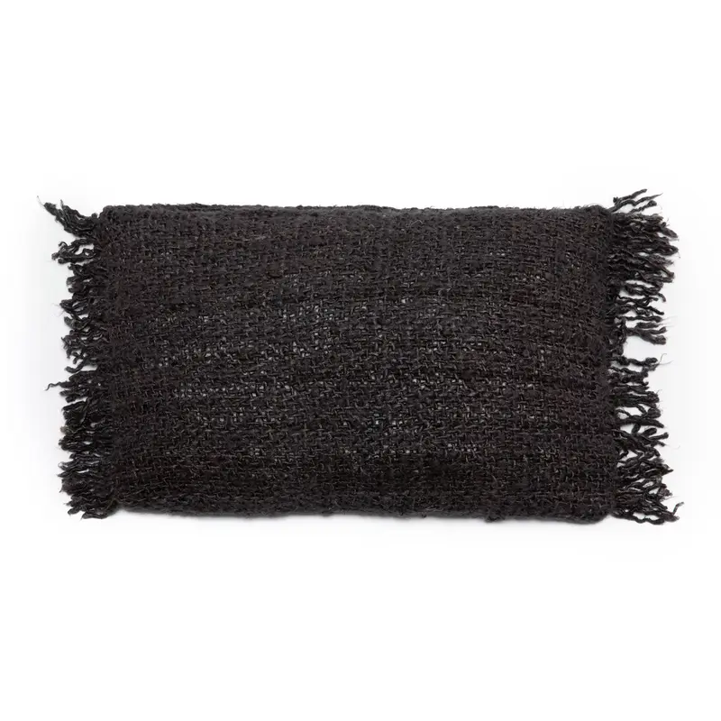 Kissenbezug – Baumwolle Material, Boho Stil, Schwarz Marine Ton, 30x50 cm - Oh My Gee | Bazar Bizar Antwerp
