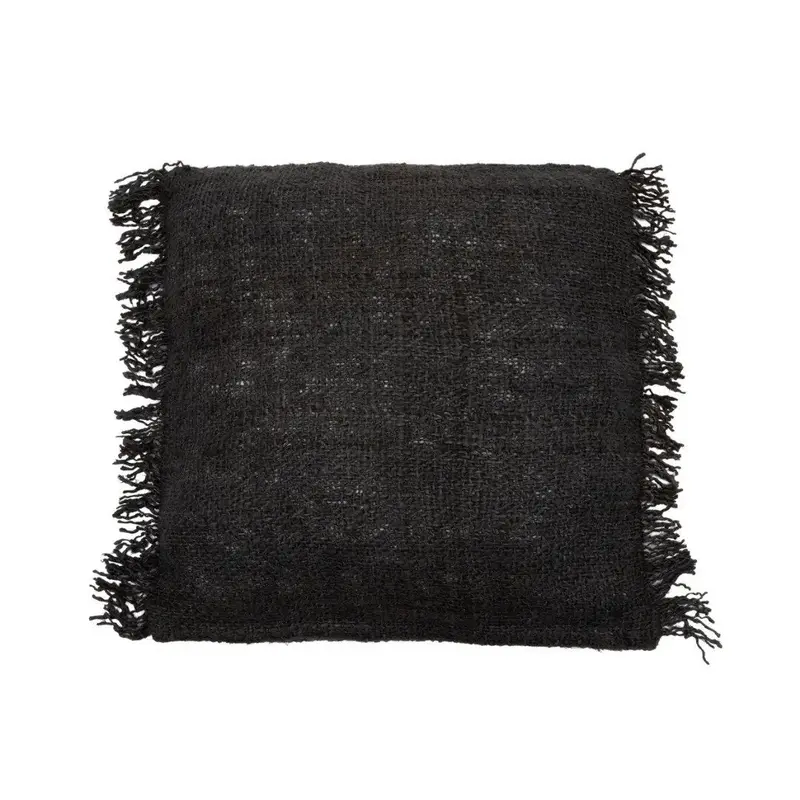 Kissenbezug – Baumwolle Material, Boho Stil, Schwarz Marine Ton, 60x60 cm - Oh My Gee | Bazar Bizar Antwerp