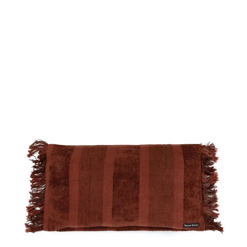 Kissenbezug – Samt Material, Boho Stil, Burgunder Ton, 30x50 cm - Oh My Gee | Bazar Bizar Antwerp