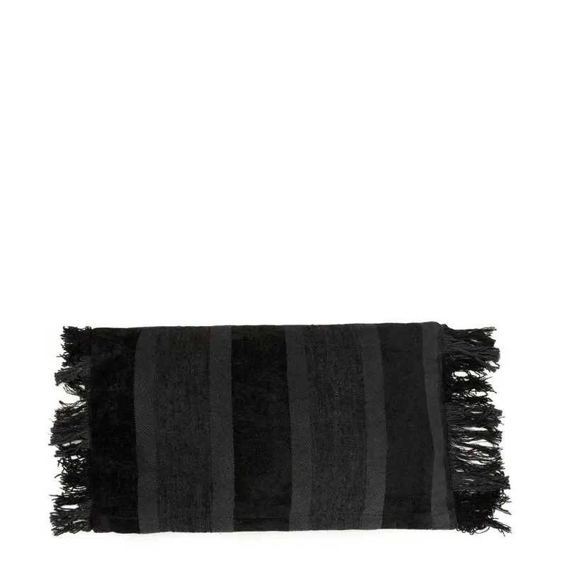 Kissenbezug – Samt Material, Boho Stil, Schwarzer Ton, 30x50 cm - Oh My Gee | Bazar Bizar Antwerp