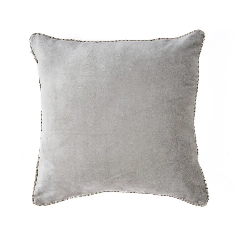 Kissenbezug – Samt Material, Minimalistisches Design, Grauer Ton - Crush | Bazar Bizar Antwerp