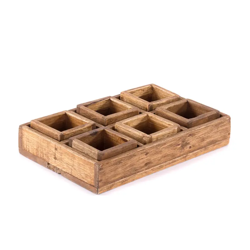 KISTEN SET "CUBO II" | Teak / Mahagoni | erweiterbares Set | Anzahl