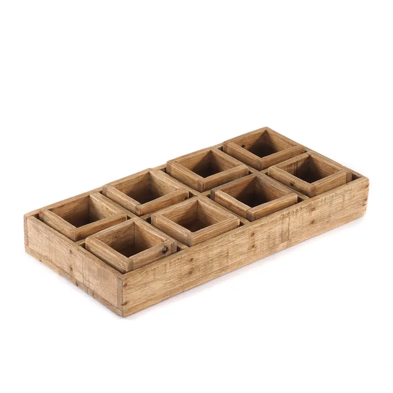 KISTEN SET "CUBO II" | Teak / Mahagoni | erweiterbares Set | Anzahl