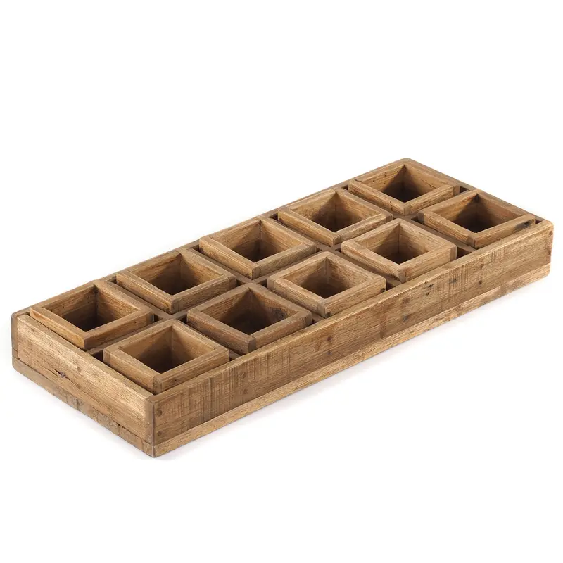 KISTEN SET "CUBO II" | Teak / Mahagoni | erweiterbares Set | Anzahl