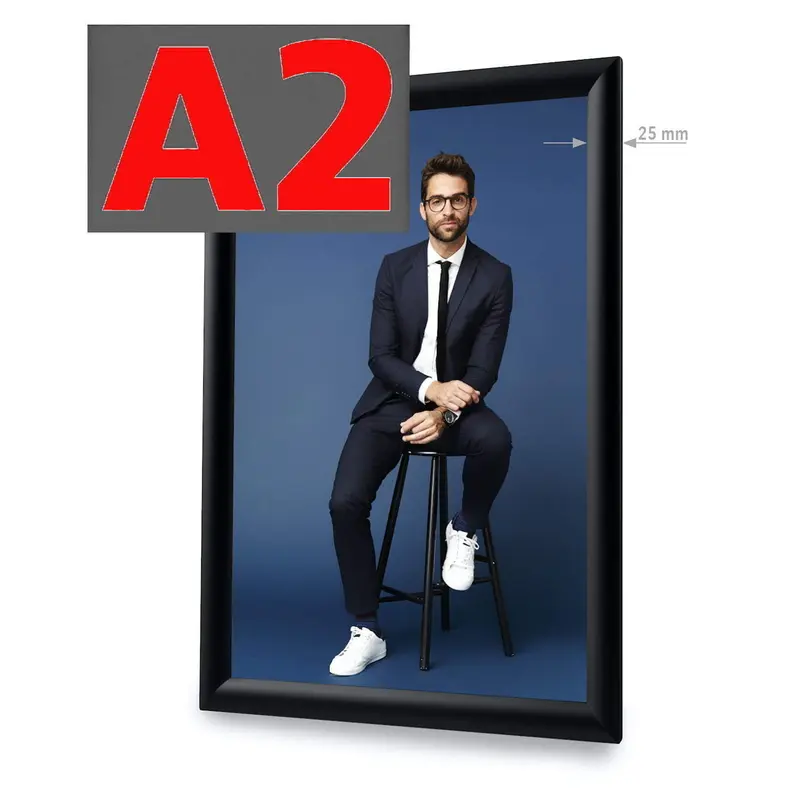 Klapprahmen Standard A2 schwarz mit Express-Clip-System