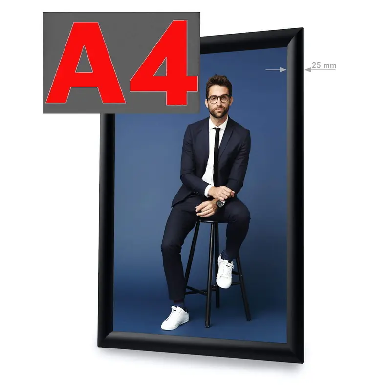 Klapprahmen Standard A4 schwarz mit Express-Clip-System