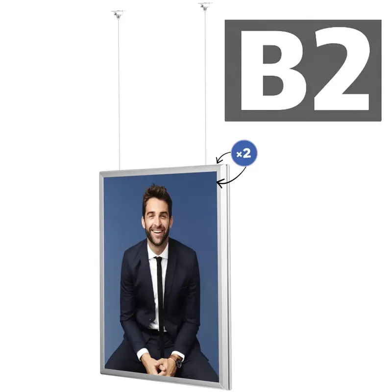 Klapprahmen Vertico B2 zum Aufhängen mit Express-Clip-System