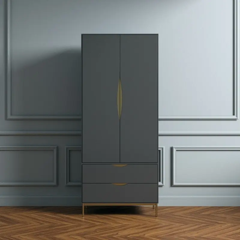 Kleiderschrank KOBE grau